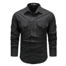 Black outdoor spandex tactical shirt for men
