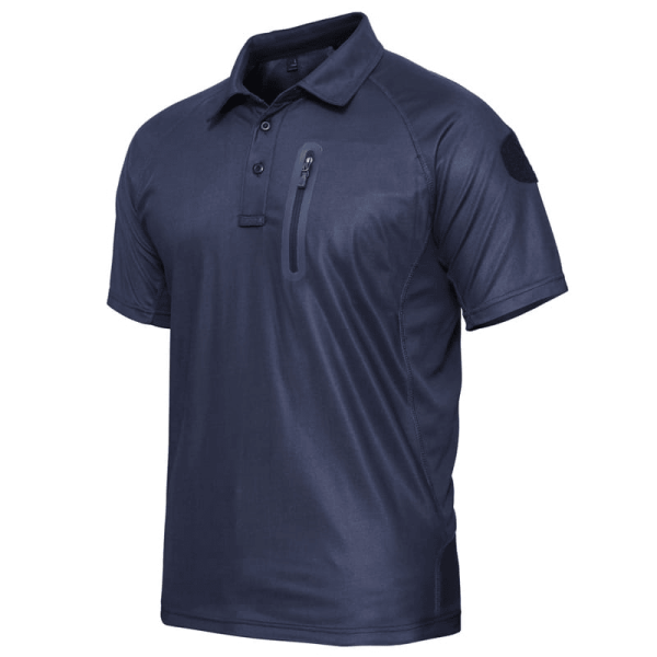 Quicky Dry Short Sleeves Polo T-Shirt – Breathable, Moisture-Wicking Blue Polo
