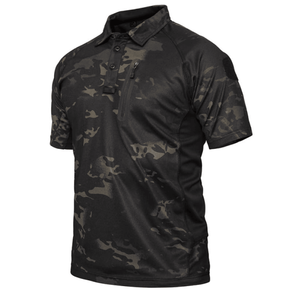 Quicky Dry Short Sleeves Polo T-Shirt Plain Turn Down Multicam – Stylish and breathable polo t-shirt for all-day comfort.