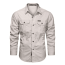 Beige Outdoor Tactical Shirt for Men – Durable and Breathable Military ShirtBeige Outdoor Tactical Shirt for Men – Durable and Breathable Military Shirt