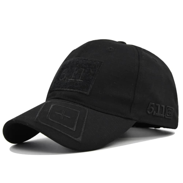 Black 5.11 Tactical Cap with Adjustable Strap and Logo