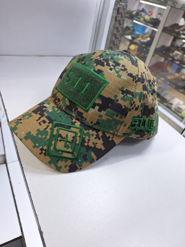 Digital Camouflage 5.11 Tactical Cap with adjustable strap and breathable mesh panels