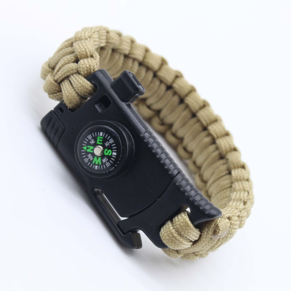 Khaki PSYCHE 5in1 Paracord Survival Bracelet