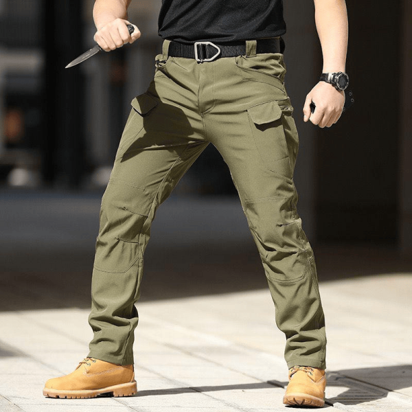 Army Green IX7 Tactical Spandex Trousers - Military Style Outdoor Pants