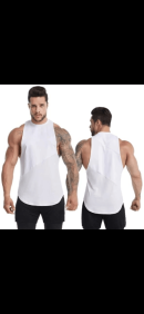 White Gym Vests for Men and Women, Comfortable and Breathable Workout Apparel
