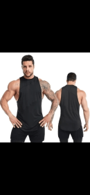 Black Gym Vest for Men and Women - Comfortable Workout Gear