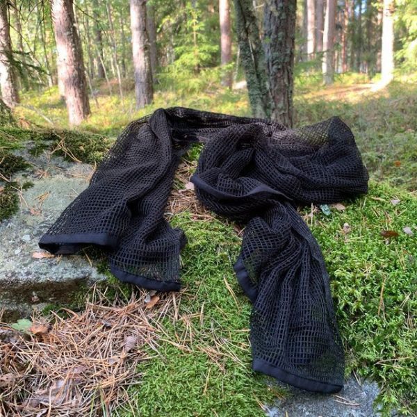 Black face veil with elegant drape and lightweight coverage