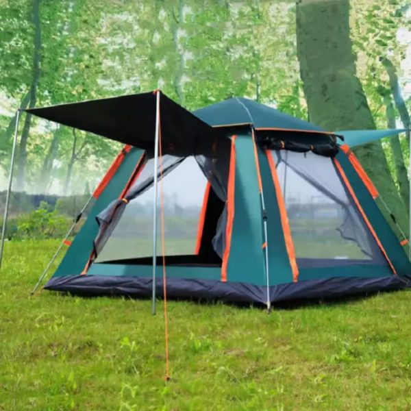 Spacious camping tent for 5-6 people, waterproof and easy to set up