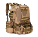 Desert Camouflage Outdoor Waterproof Hiking Survival Bag with multiple compartments and straps