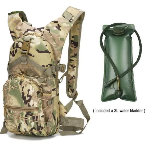 Multicam Tactical 3L Hydration Pack for Hiking, Cycling & Outdoor Adventures