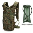 Digital Woodland Camouflage Tactical 3L Hydration Backpack for Hiking and Cycling