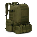 Military Green Outdoor Waterproof Hiking Survival Bag on rocky terrain