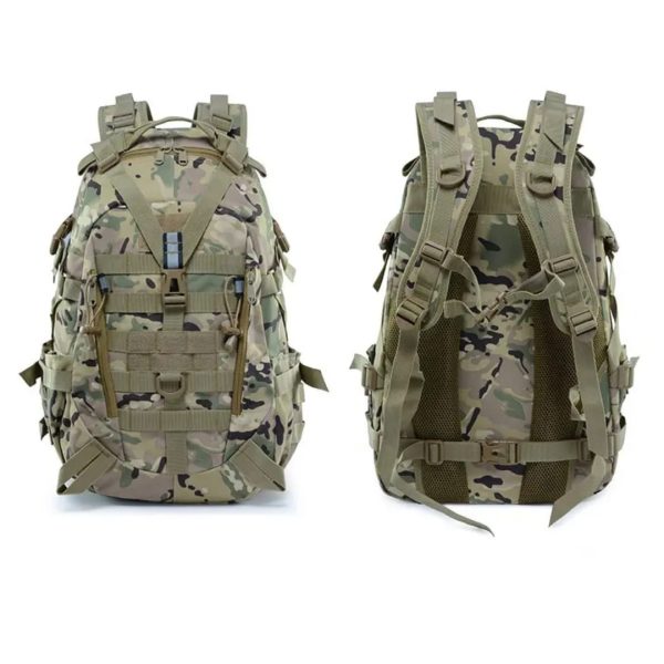 Multicam Camouflage Tactical Backpack with Waterproof Nylon Lining and MOLLE System