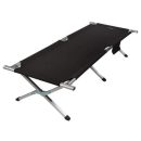 Black Camping Bed – Lightweight, Foldable & Comfortable Outdoor Cot
