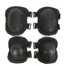 Black Adjustable Outdoor Cycling Tactical Protective Knee + Elbow Pad for Active Sports