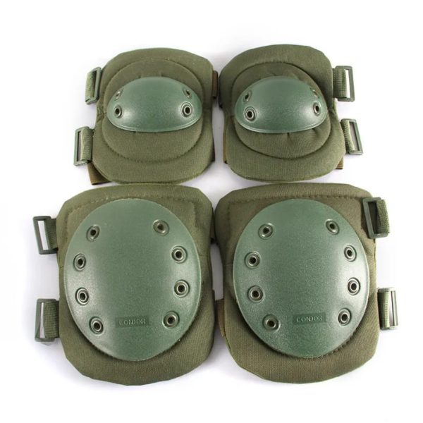 Olive Green Adjustable Outdoor Cycling Tactical Protective Knee and Elbow Pad Set