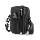 Black Tactical Sling Bag with multiple compartments and adjustable strap