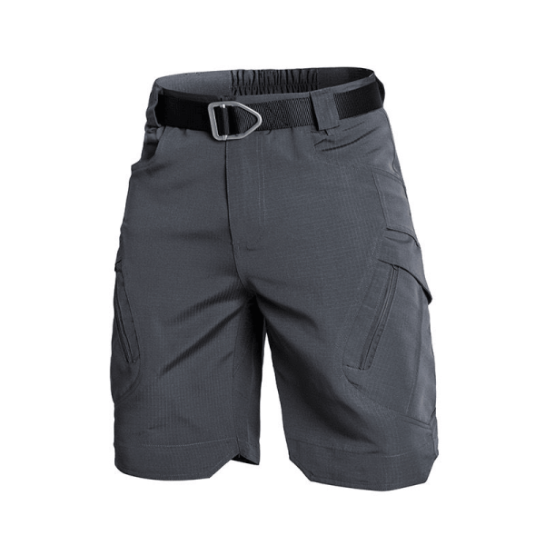 Grey IX9 Tactical Short - Lightweight, durable military-style cargo shorts for men