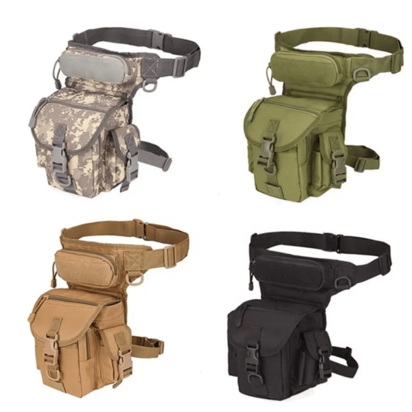 Digital Camouflage Tactical Thigh Pack Pouch 10L – Drop Leg Hiking Bag