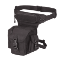 Matte Black Tactical Thigh Pack Pouch for Hiking and Outdoor Adventures