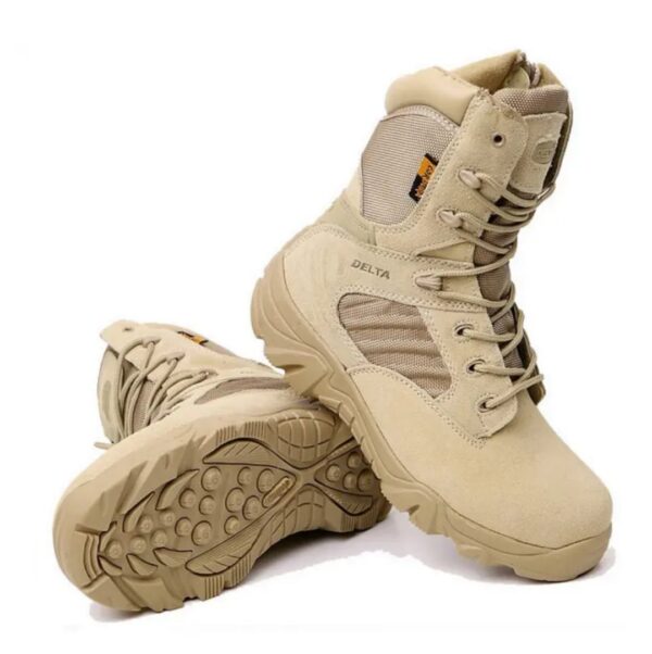 Coyote Brown Delta Hiking Boot with rugged sole and breathable mesh design