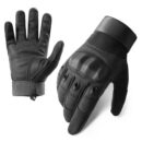 Black full finger gloves for all-weather protection and grip