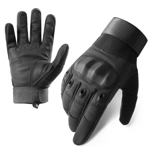 Black full finger gloves for all-weather protection and grip