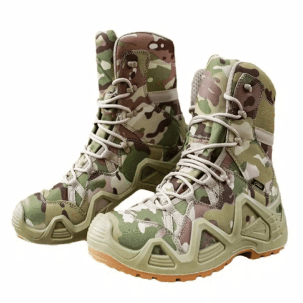 Camouflage LOWA Tactical Hiking Boot – Rugged Outdoor Footwear