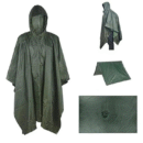 Army Green Tactical Poncho with Hood – Waterproof Military Rain Gear