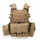 Tactical khaki body armour vest for protection and outdoor use